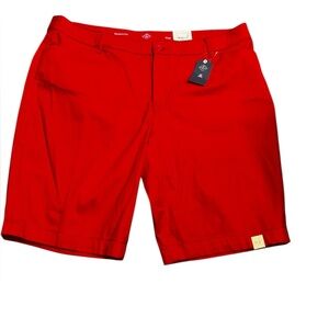 NWT St John’s Bay Bermuda Shorts, Red, sz 20W